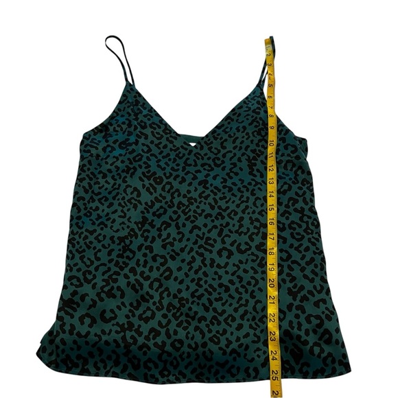 Cami NYC The Olivia Silk Charmeuse Camisole Womens XS Green Leopard Print - Picture 7 of 15
